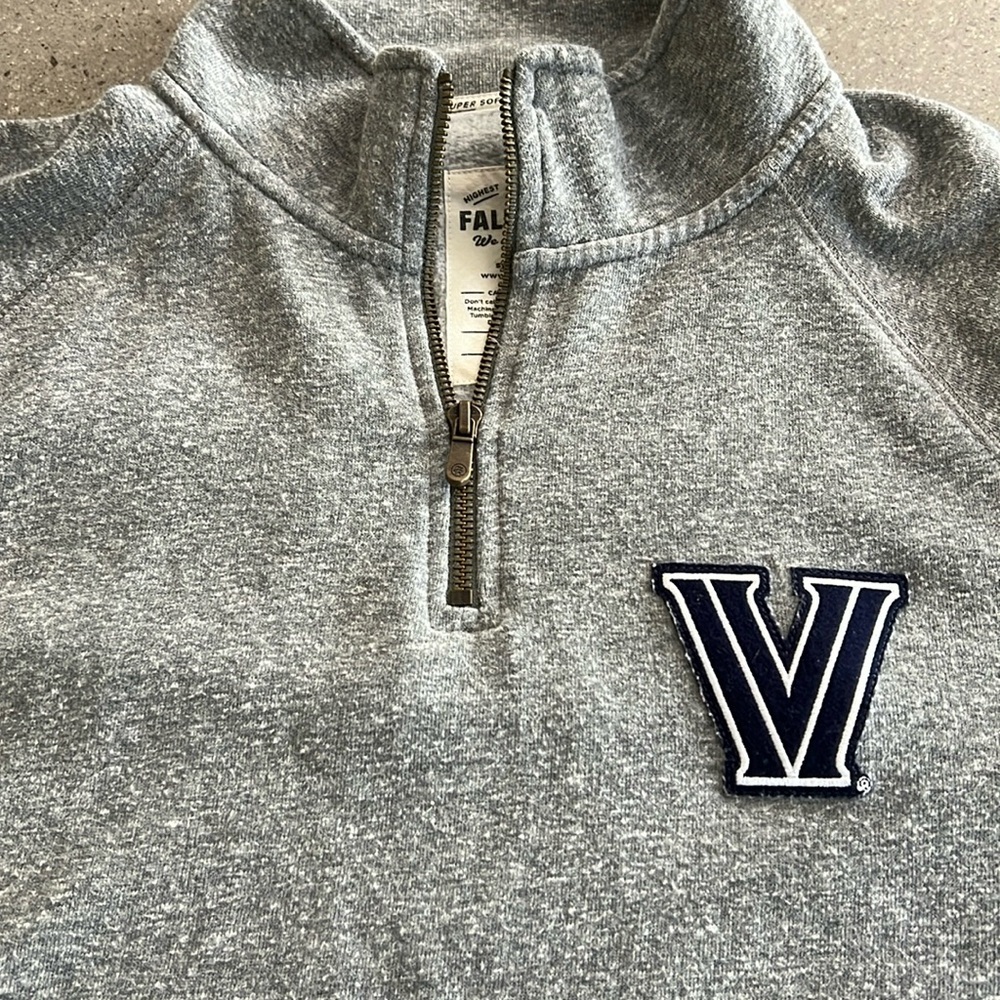 Grey Villanova Quarter Zip